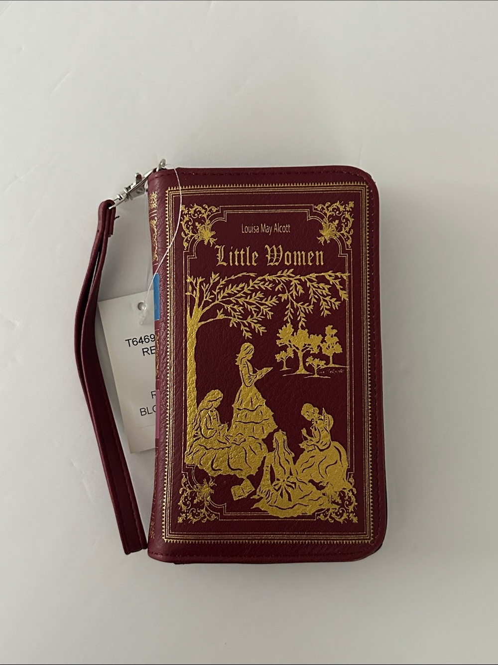 Little Women Embossed Wristlet RFID Blocking Wallet - Red